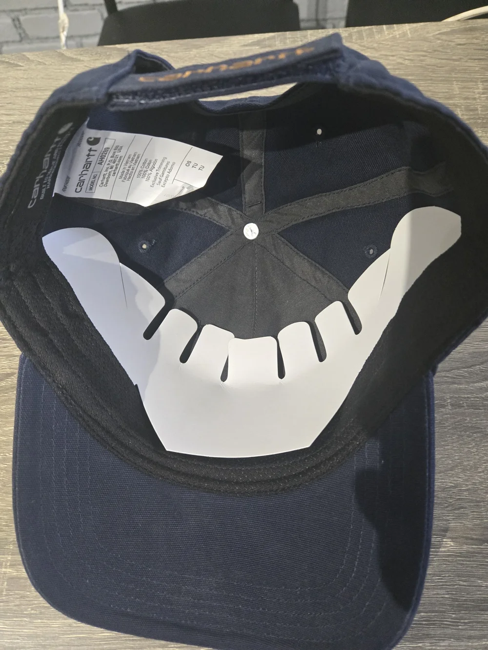 Carhartt Men's Navy Canvas Logo Cap